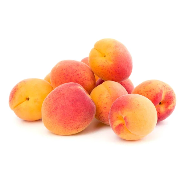 Heap Apricot Fruits Isolated White Background — Stock Photo, Image