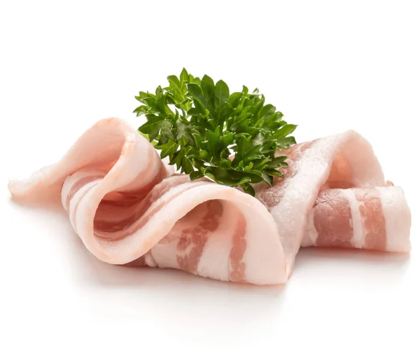 Bacon Parsley Leaves Isolated White Background — Stock Photo, Image