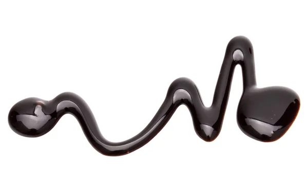 Jarabe Chocolate Negro Aislado Sobre Fondo Blanco — Foto de Stock
