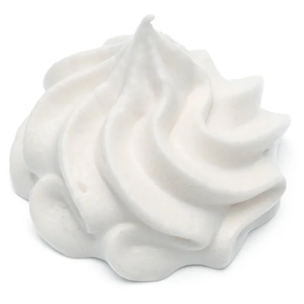 Whipped Cream Swirl Isolated White Background — Stock Photo, Image