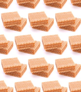 Gofret veya petek waffle. Dikişsiz gıda deseni.