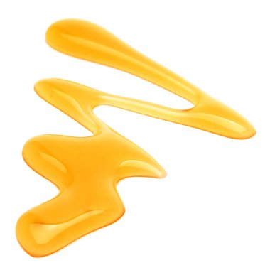 İzole üzerinde beyaz arka plan tatlı bal damlar. Şurubu damlacık, n