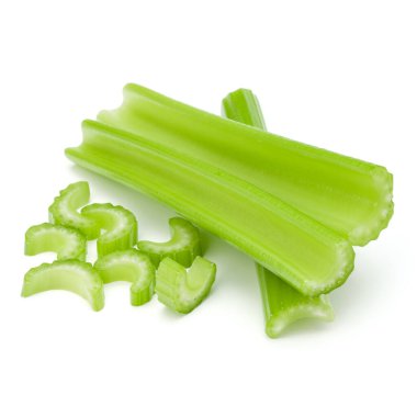 Beyaz arka plan kes şunu om kereviz sapı demet izole.