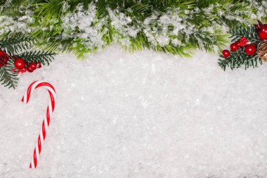 Noel tebrik kartı. Kopya alanı ile Noel sınır. Noel 