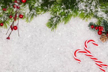 Noel tebrik kartı. Kopya alanı ile Noel sınır. Noel 