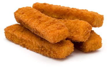 Çıtır Balık kroket beyaz arka plan üzerinde izole