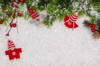 Noel tebrik kartı. Kopya alanı ile Noel sınır. Noel 