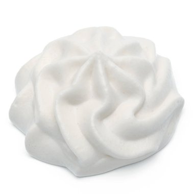 Beyaz arka plan kesme izole çırpılmış krem girdap