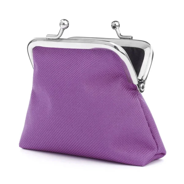 Lilac cash wallet isolated over white background. Charge purse. — Stock Photo, Image