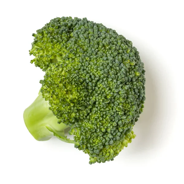 Broccoli geïsoleerd op witte achtergrond. Bovenaanzicht, vlakke lay. — Stockfoto