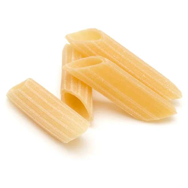 Italian pasta isolated on white background. Pennoni. Penne rigat — Stock Photo, Image