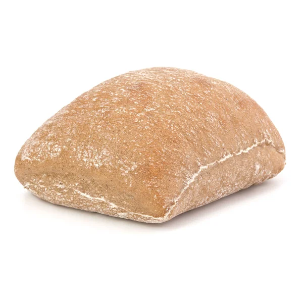 Kes şunu beyaz arka plan üzerinde izole Ciabatta ekmeği — Stok fotoğraf