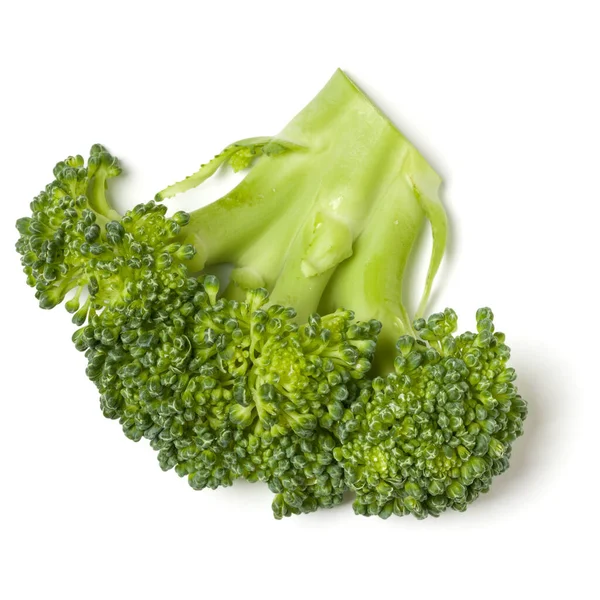 Broccoli geïsoleerd op witte achtergrond. Bovenaanzicht, vlakke lay. — Stockfoto