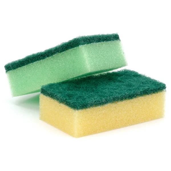 Stacked sponges isolated on white background cutout — Stock Photo, Image