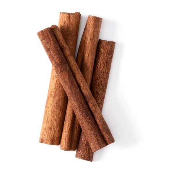 Cinnamon sticks isolated on white background closeup. Canella sp — Stock Photo, Image