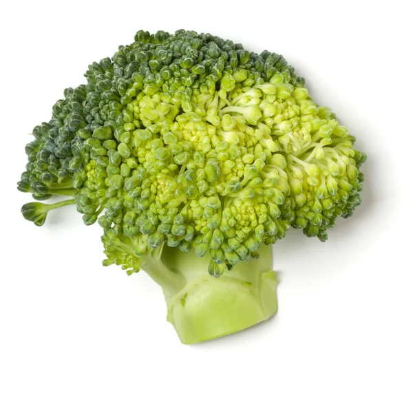 Brokoli beyaz arka planda izole edilmiş. Üst manzara, düz uzanma.. — Stok fotoğraf