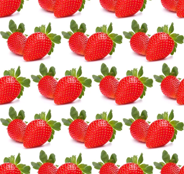 흰색 배경 컷 아웃에 고립 된 딸기. 원활한 음식 pa — 스톡 사진