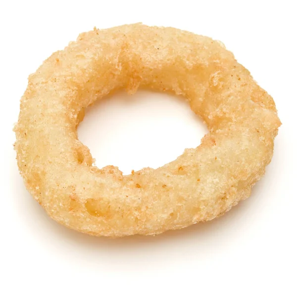 Cebola frita crocante ou anel de lula isolada em backg branco — Fotografia de Stock