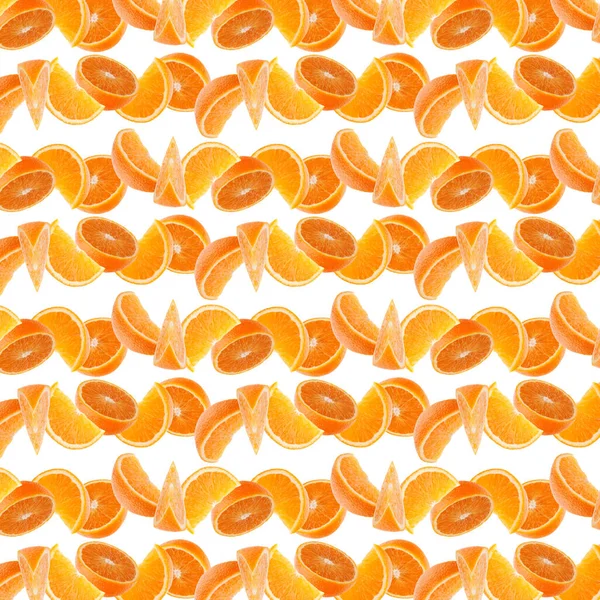 Orange segment isolerad på vit bakgrund. Mat bakgrund. — Stockfoto