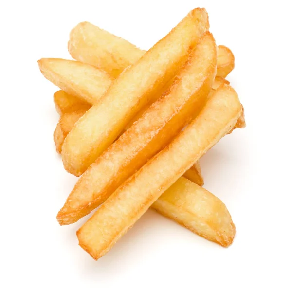 Pommes de terre frites isolées sur fond blanc — Photo