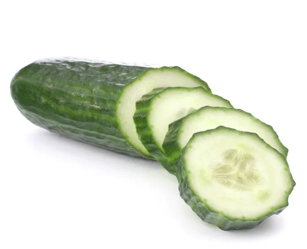 Cucumber slices  isolated on white background cutout Stock Photo