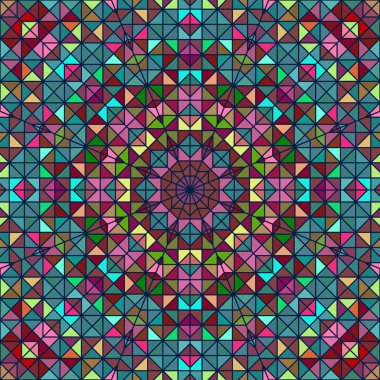 Soyut renkli dijital dekoratif çiçek yıldız. Geometrik kontrast hat Trendy afiş. Mavi sarı kırmızı mavi tatil zemin