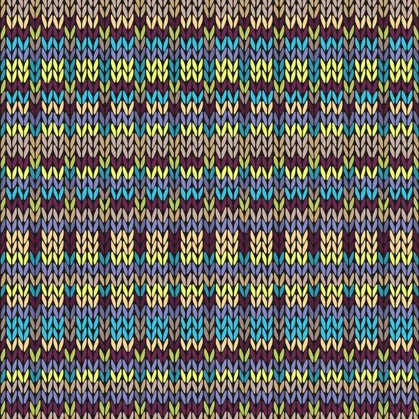 Motif tricoté sans couture. Modèle tribal répétitif multicolore — Photo