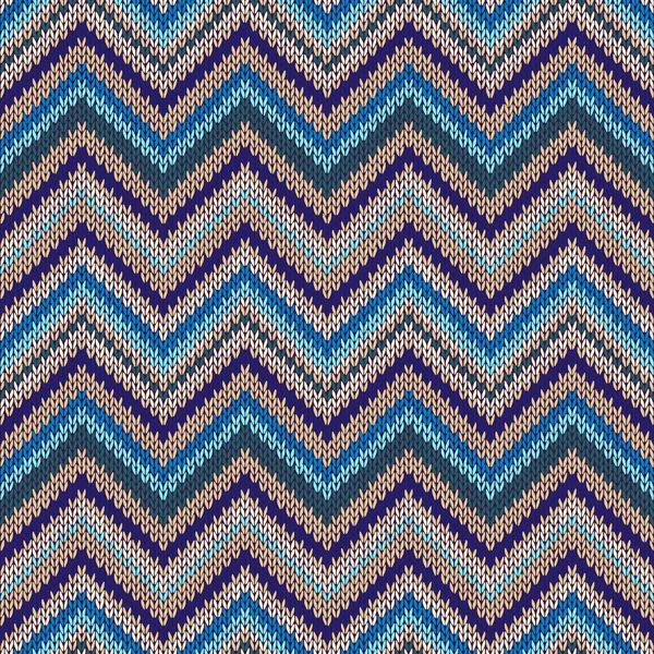 Perfetti raggi etnici geometrici lavorati a maglia. Campione di maglieria di colore beige arancione bianco blu — Foto Stock