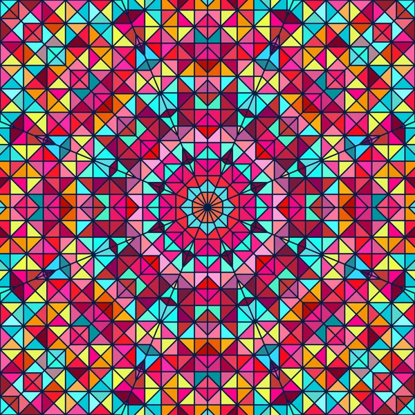 Abstrakti värikäs digitaalinen koristeellinen kukka. Geometrinen kontrasti Line Star ja sininen vaaleanpunainen punainen syaani väri taiteellinen tausta — kuvapankkivalokuva