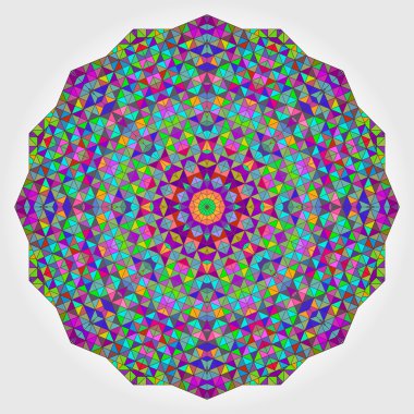 Renkli daire Kaleidoscope zemin. Mozaik soyut çiçek 