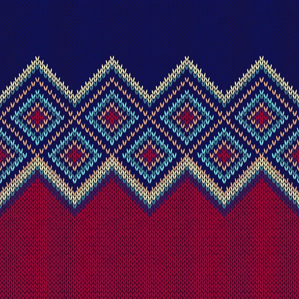 Seamless Pattern. Knit Woolen Ornament Texture — Stock Photo, Image