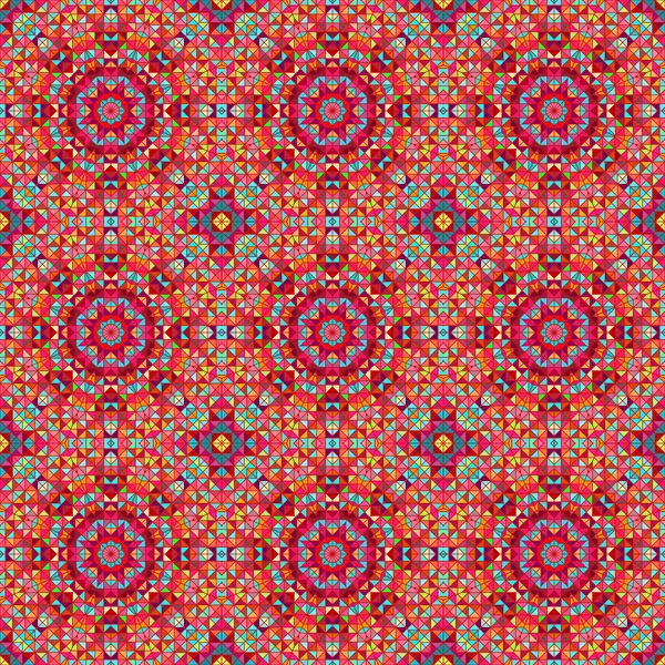 Prydnads sömlösa mönster. Abstrakt röd geometrisk bakgrund — Stockfoto