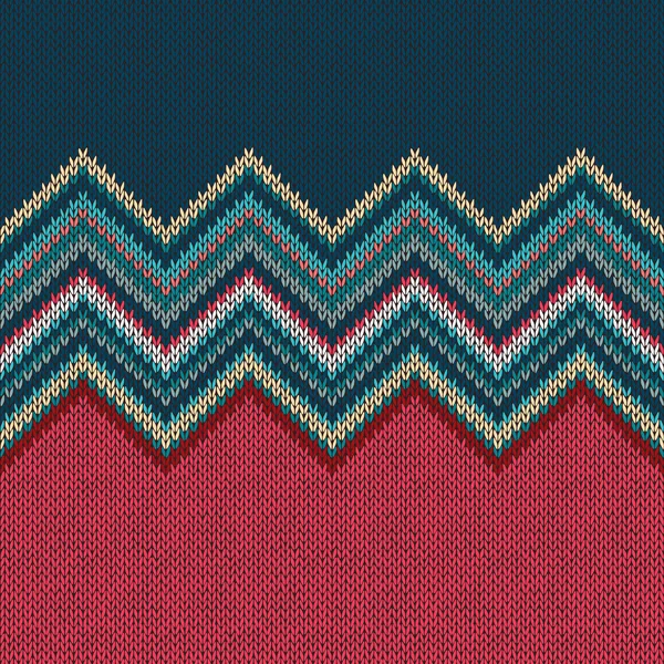 Seamless knitting Christmas pattern with wave ornament — Stock Photo, Image