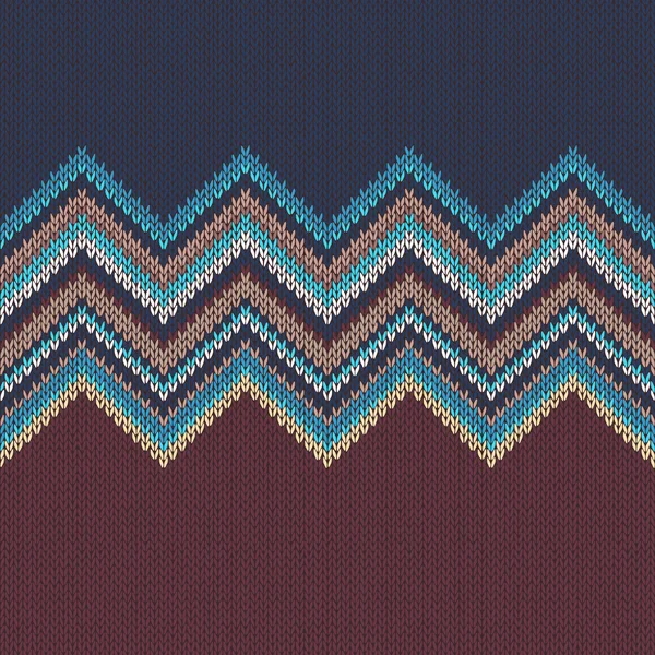 Seamless knitting pattern with wave ornament — Stock Photo, Image