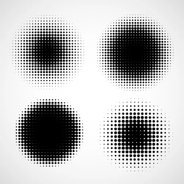 Abstract Halftone Backgrounds. Set of Isolated Modern Design Element. — Stock Photo, Image