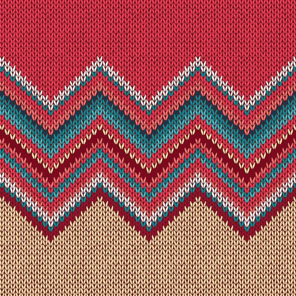 Modèle de tricot sans couture avec ornement ondulé — Photo