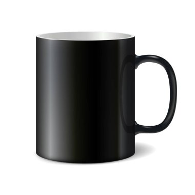 Kurumsal logo baskı için siyah büyük seramik kupa