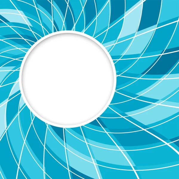 Forma redonda blanca abstracta con patrón azul digital. Fondo vectorial . — Vector de stock