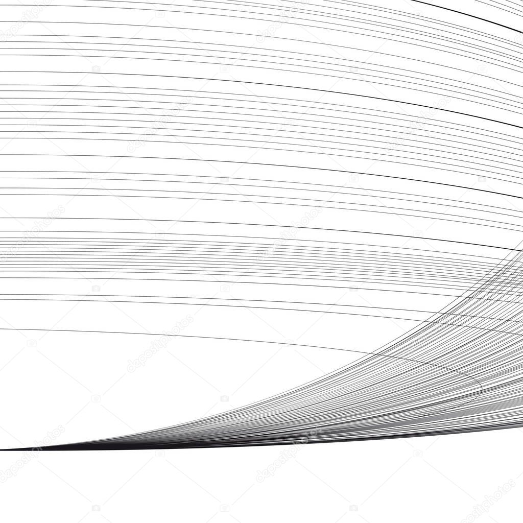 Vector abstract background with parallel curved lines