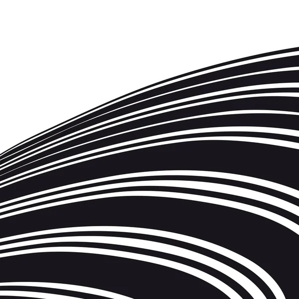 Fondo abstracto. Líneas de curva en blanco y negro. — Vector de stock