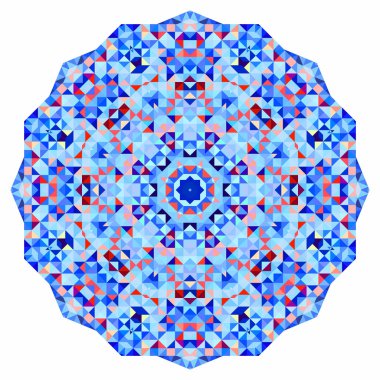 soyut renkli daire zemin. geometrik vektör mandala. Mozaik afiş geometrik şekiller