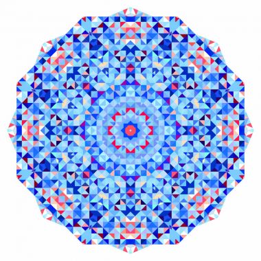 Mozaik afiş geometrik şekiller