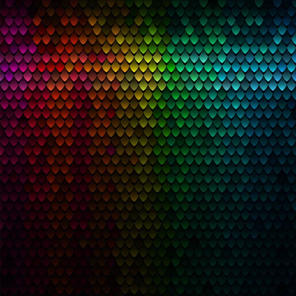 Textura de color squama. Patrón de escala abstracta. Techo azulejos fondo . — Vector de stock