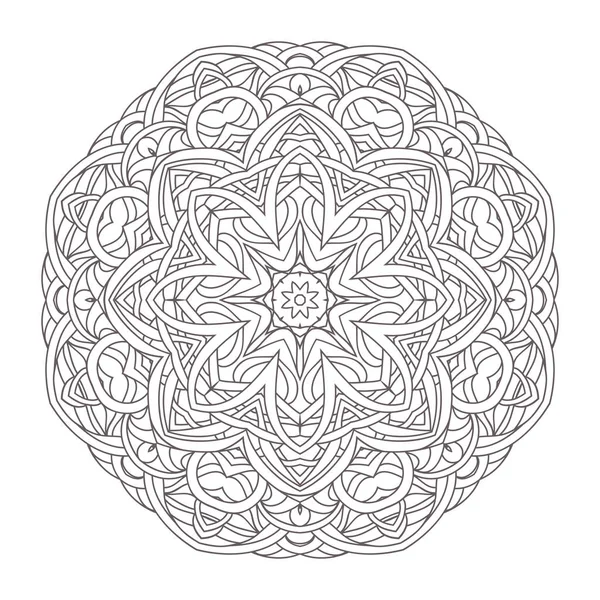 Mandala. Vintage ručně kreslenou dekorativní vektorové ilustrace. krajky, kulaté — Stockový vektor