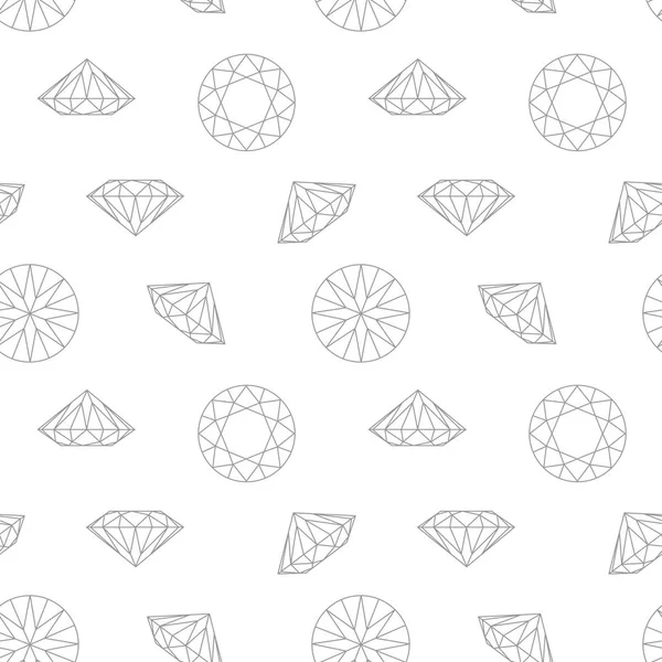 Diamond concept seamless pattern. — Stock Vector