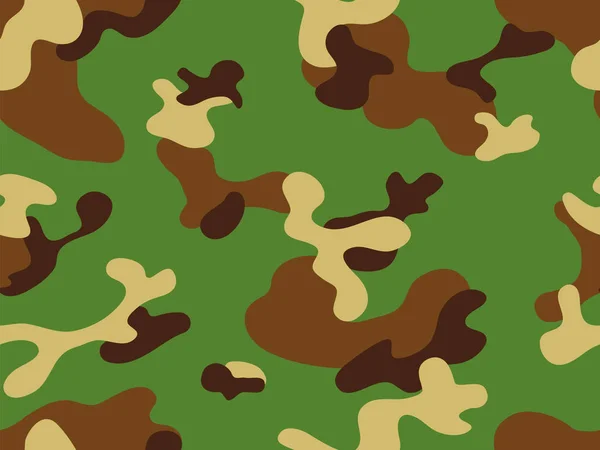 Patrón de camuflaje clásico sin costuras. Camuflaje pesca caza vector fondo . — Vector de stock