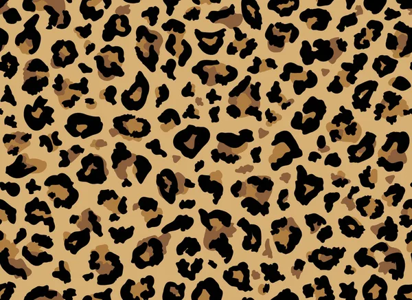 无缝制的豹皮图案.时尚的野生豹纹背景。现代豹纹动物面料纺织品印花设计.格式化矢量彩色图像 — 图库矢量图片