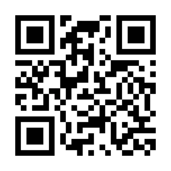 Código QR. Abstract Vector moderna amostra de código de barras para varredura de smartphones isolado em fundo branco. Criptografia de dados — Vetor de Stock