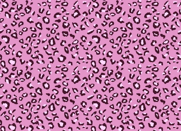 Nahtloses Leopardenfell-Muster. Modischer Hintergrund mit wildem Leopardenmuster. Modernes textiles Design aus Panther-Tiergewebe. Stilvolle Vektorfarbabbildung — Stockvektor