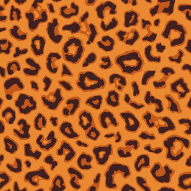 Kusursuz leopar kürkü deseni. Modaya uygun renkli leopar desenli arka plan. Modern panter hayvan dokusu tekstil baskısı tasarımı. Tarz vektör renk resimlemesi